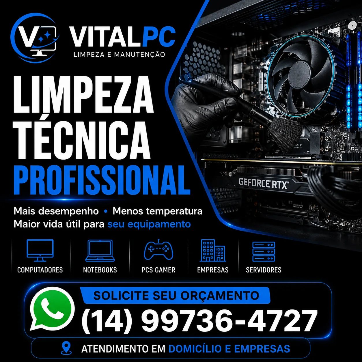 Atendimento VitalPC para empresas